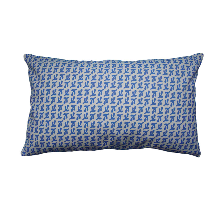 Hand Printed Birds Feet Cotton Throw Pillow