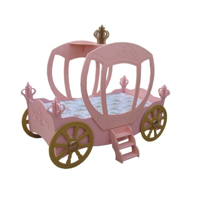 Zoomie Kids Reichel Princess Carriage Toddler Car Bed With Zoomie Kids Reichel Princess Carriage