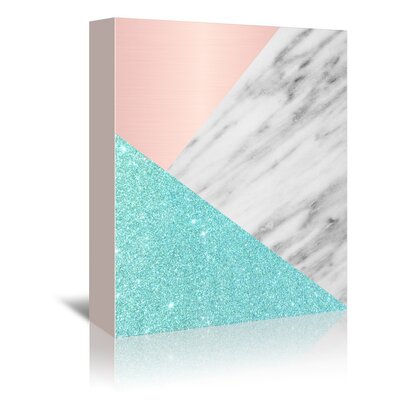 'Spring Marble Collage' Graphic Art Print East Urban Home Size: 20