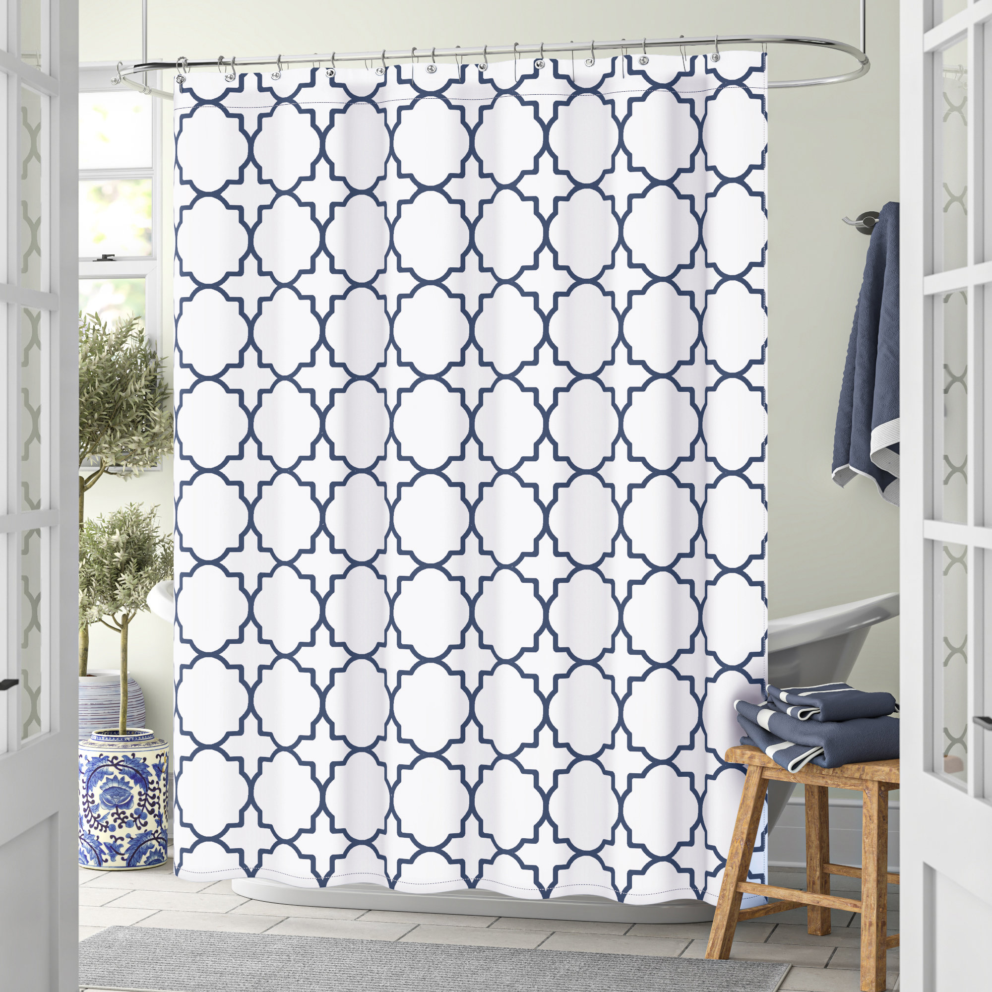 Three Posts Prattsburgh Cotton Single Shower Curtain Reviews