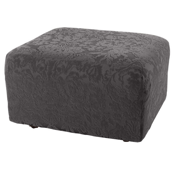 Stretch Jacquard Damask Ottoman Slipcover by Sure