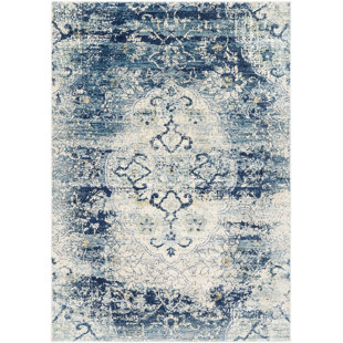 Distressed Navy Rug Wayfair West Sacramento Vintage Distressed Navy Blue Area Rug