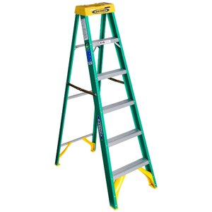6 ft Fiberglass Step Ladder with 225 lb. Load Capacity