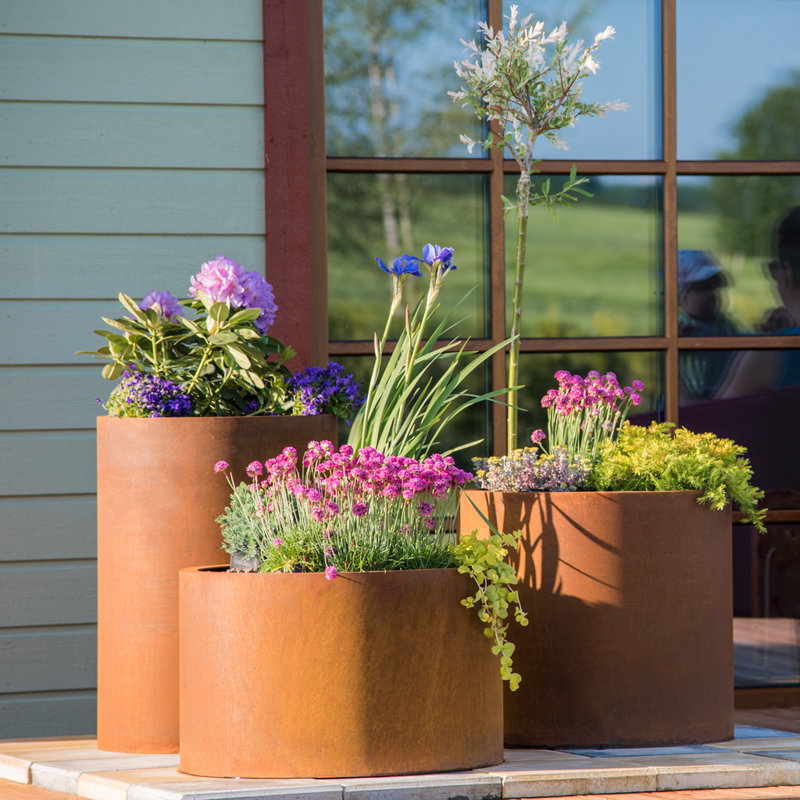 GrillSymbol Corten 3 Piece Cor-Ten Steel Planter Box Set | Wayfair.co.uk