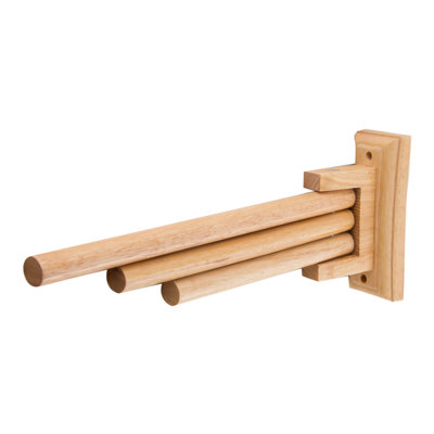 Triple Rack Wooden 16 Wall Mounted Towel Bar Alfi Brand