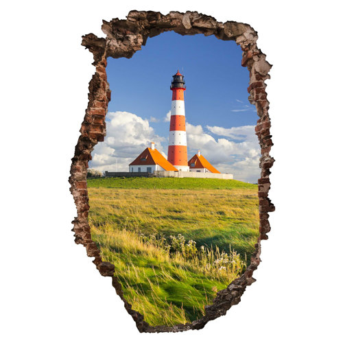 Lighthouse in Schleswig-Holstein Wall Sticker East Urban Home Size: 150cm H x 100cm W