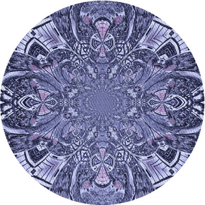 Hartz Wool Blue Area Rug East Urban Home Rug Size Round 4