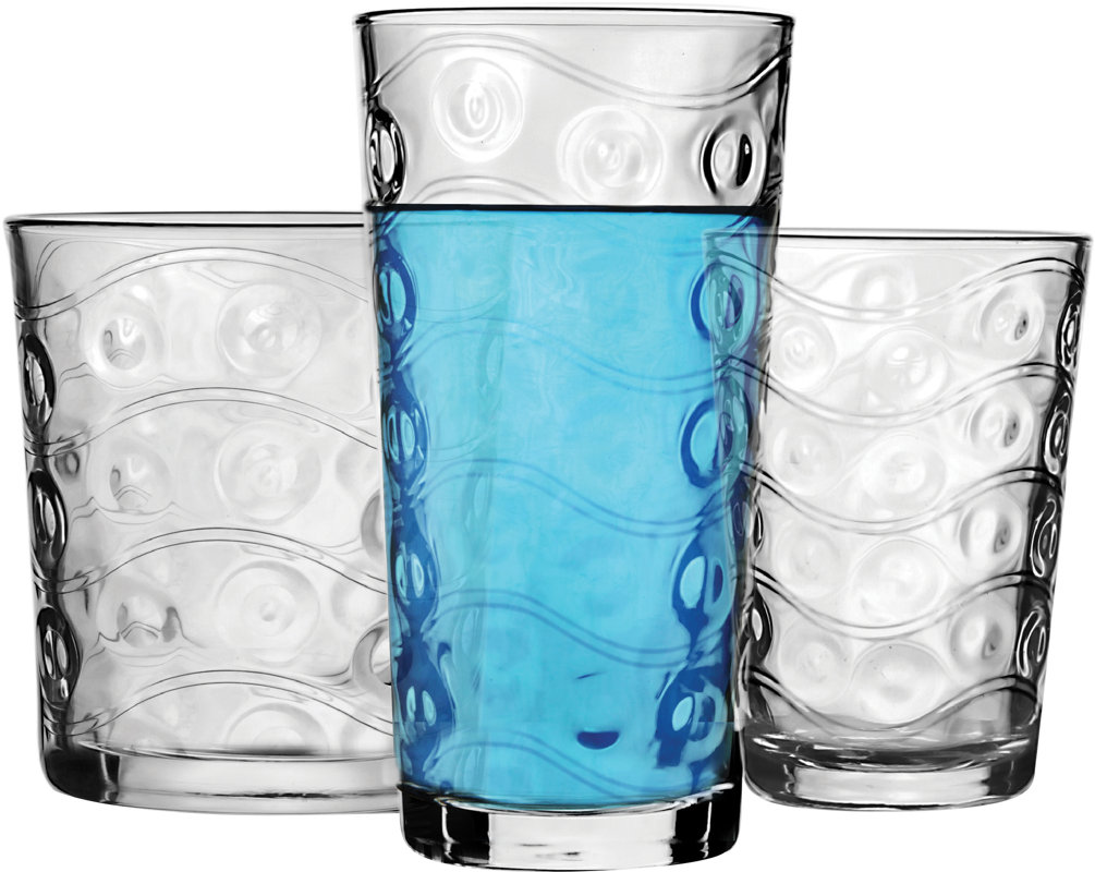 Circle Glass Parade 12 Piece Drinkware Set & Reviews Wayfair