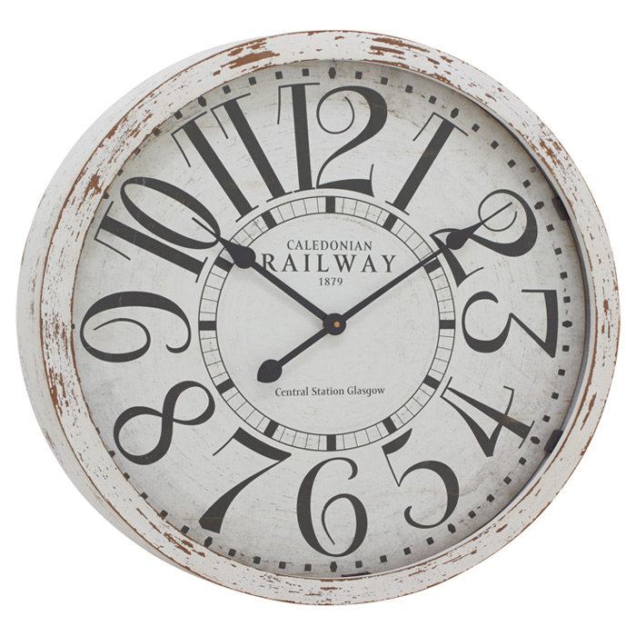Beachcrest Home White Wood Wall Clock Reviews Wayfair White Wood Wall Clock