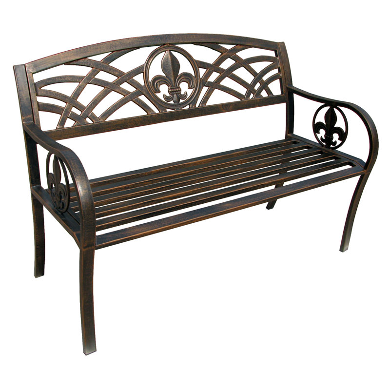 Fleur De Lis Living Michelle Metal Garden Bench Reviews Wayfair
