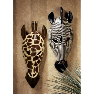 Resin Animal Wall Decor Wayfair Tribal Style Animal Wall Décor Set Of 2