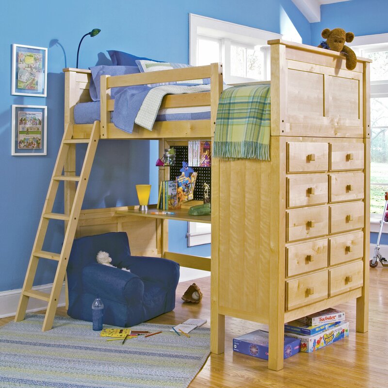 Zoomie Kids Sandisfield Twin Loft Bed W Dresser Reviews Wayfair