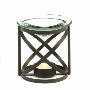 Axis Metal and Glass Tealight Oil Warmer