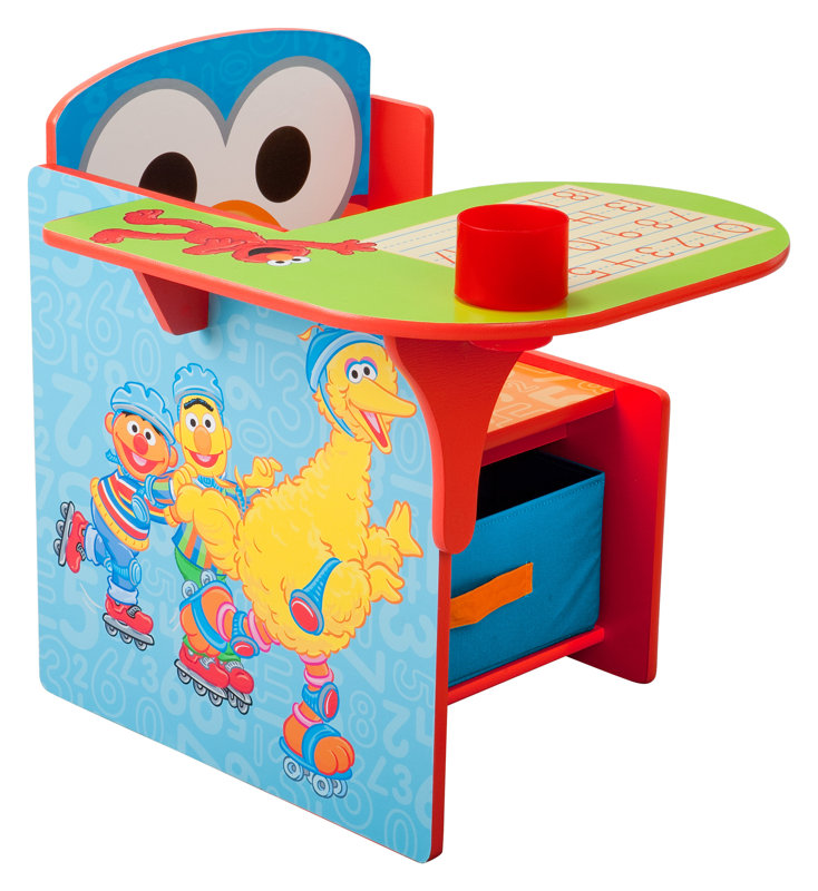 Delta Children Sesame Street Kids Desk Chair With Storage Sesame Street Kids Desk Chair With Storage Compartment And Cup Holder