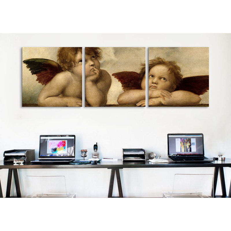 Icanvas Raphael The Two Angels 3 Piece Painting Print On Wrapped