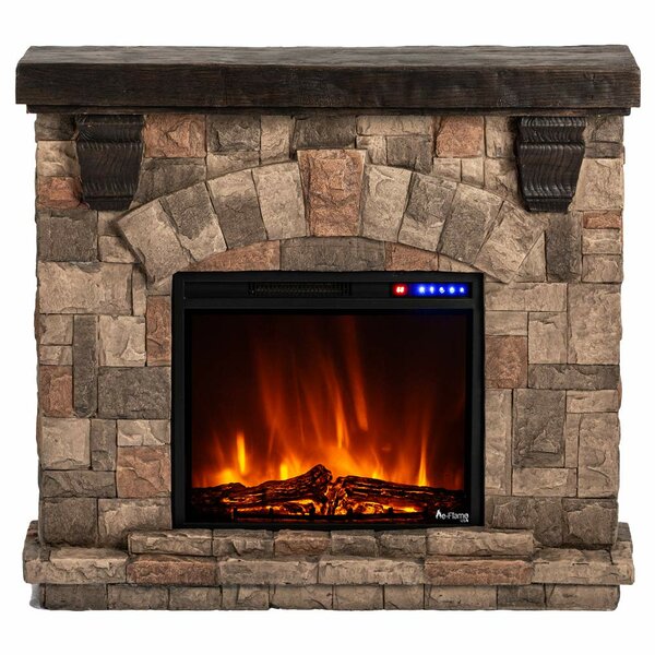 Alpine Mantel And Electric LED Fireplace By Millwood Pines