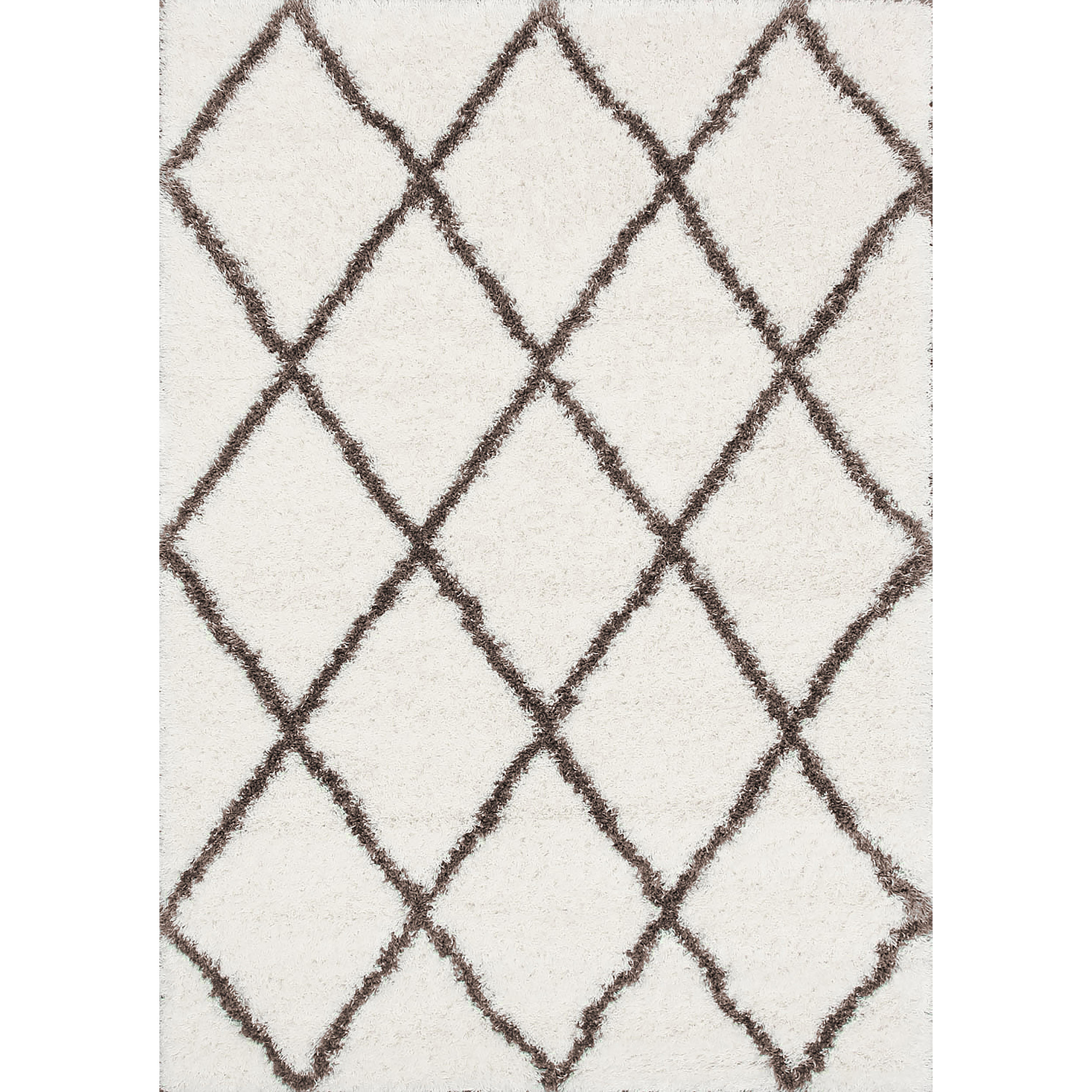 Mercury Row Bronson Plush Brown Cream Area Rug Reviews Wayfair