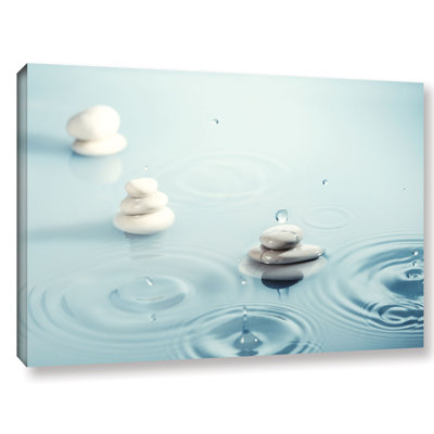 Zen Rain III Photographic Print on Wrapped Canvas Latitude Run Size 8 H x 12 W x 2 D
