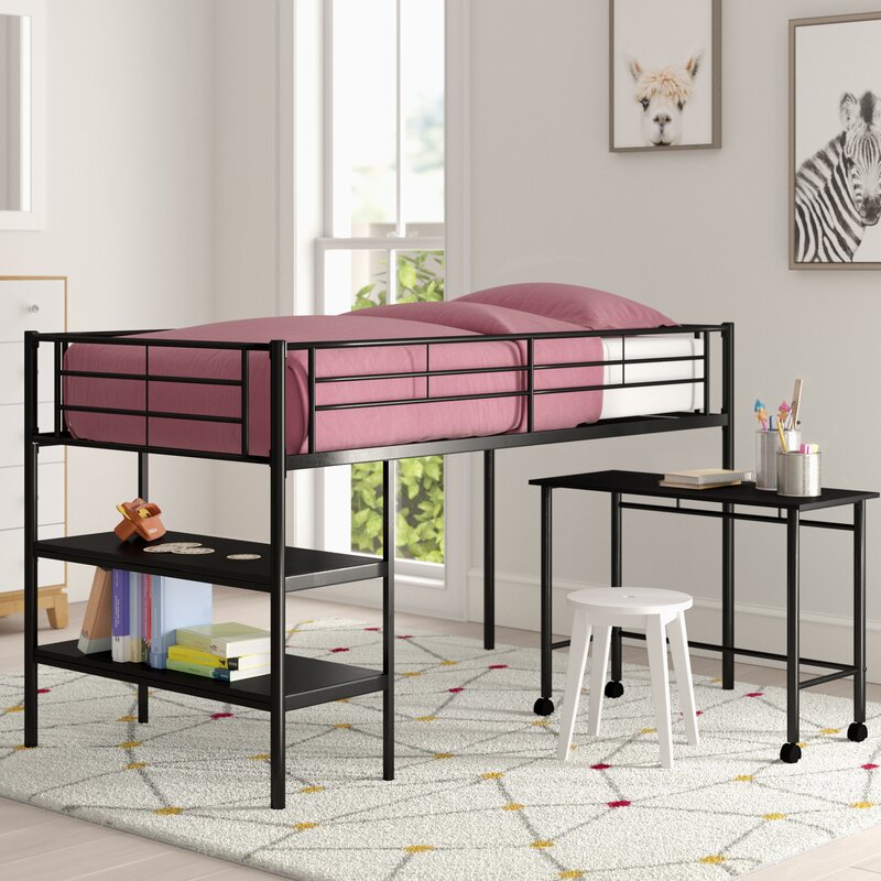 low loft bed frame