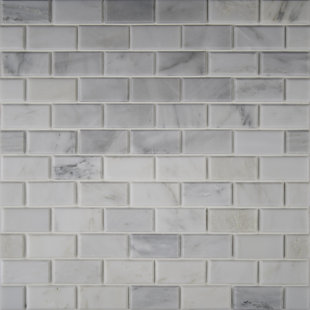 Grecian Tile Wayfair Arabeo Carrara Greecian Mounted 2 X 4 Marble Mosaic Tile In White