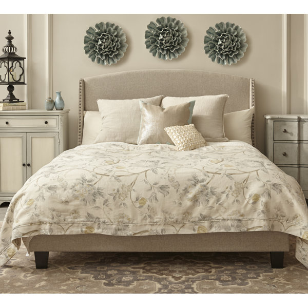 Chambery Shelter Back Queen Upholstered Panel Bed