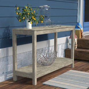 Patio Console Table Outdoor Wayfair Englewood Wooden Console Table