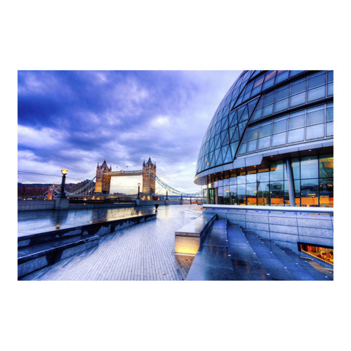 London City Hall 1.9m x 2.88m Textured Matt Peel & Stick Wall Mural East Urban Home