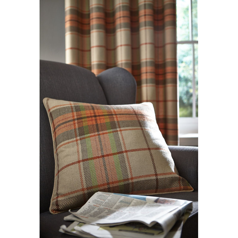 Catherine Lansfield Brushed Heritage Check Eyelet Curtains
