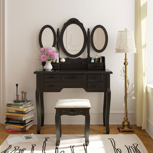 Huron Wood Vanity Set with Mirror by Alcott Hill