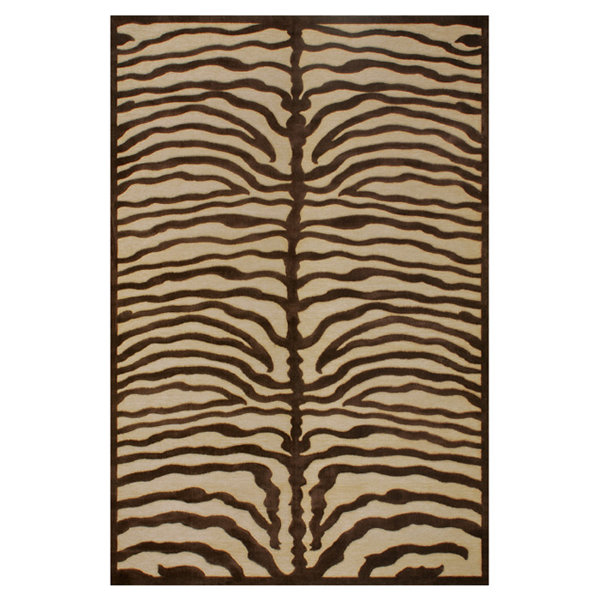 Saphir Ivory/Chocolate Area Rug by Feizy Rugs