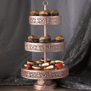 pink cake tiered stands