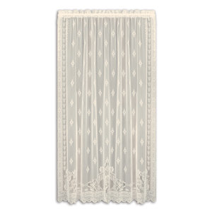 Milady Graphic Print & Text Sheer Rod pocket Single Curtain Panel