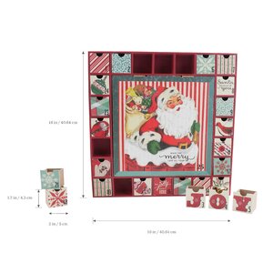 Vintage Inspired Santa Wooden Advent Calendar