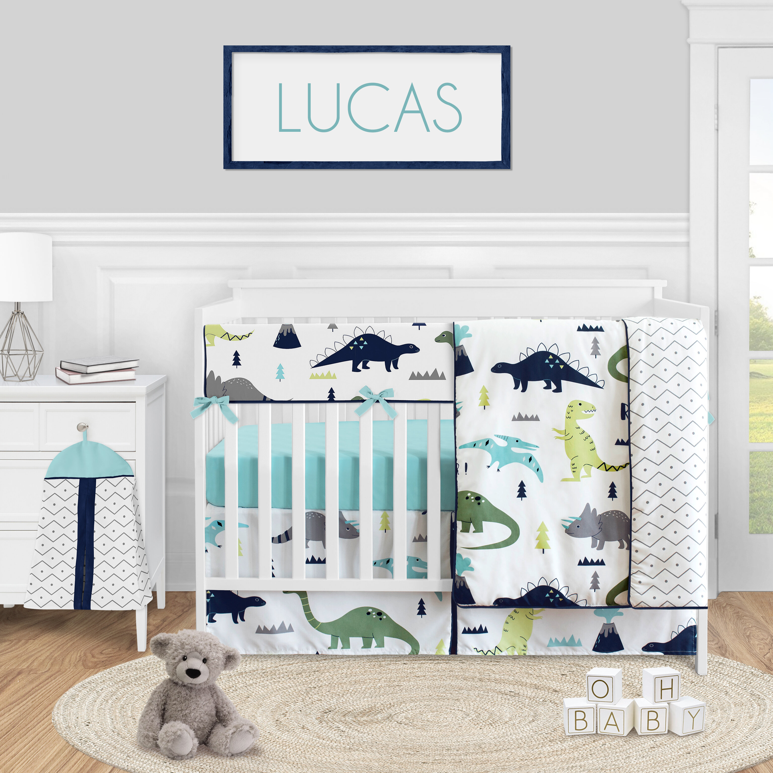 dinosaur bedding crib