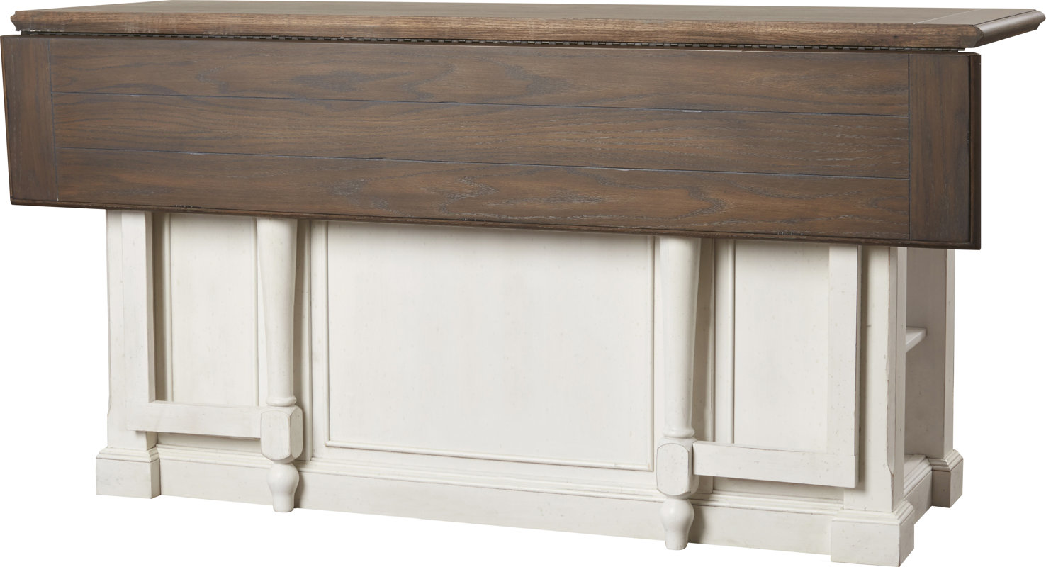 August Grove Almira Kitchen Island with Wood Top & Reviews Wayfair
