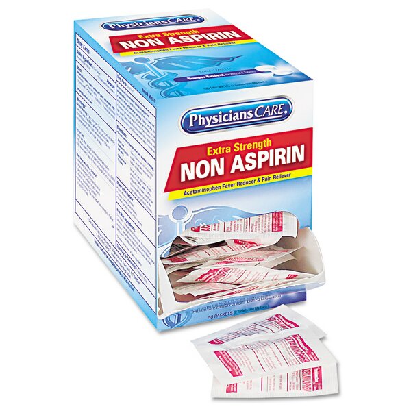 Physicianscare Non Aspirin Acetaminophen Medication, 50 Doses by Acme United Corporation
