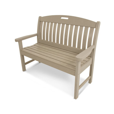 Shop Now For The Nautical Plastic Garden Bench Size 37 5 H X 63 75 W X 25 D Color Sand Accuweather Shop