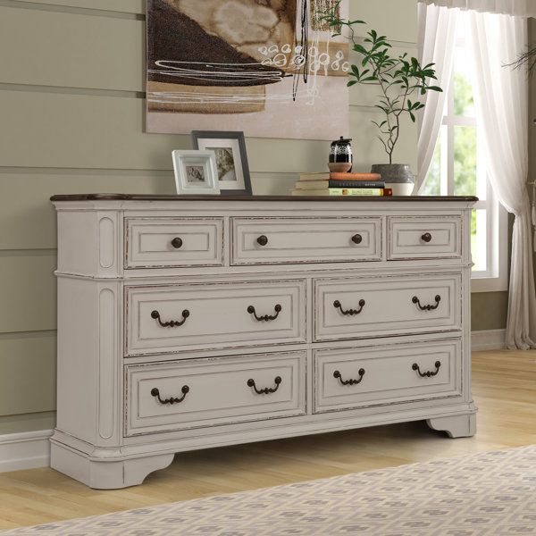 Lilia Oak Wood 7 Drawer Dresser By One Allium Way Wonderful
