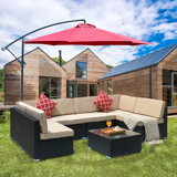 Wynnefield 7 Piece Rattan Outdoor Patio Sofa Seating Group With