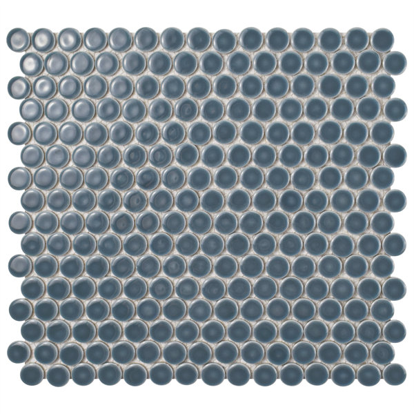 Penny 0.8 x 0.8 Porcelain Mosaic Tile in Storm Gray by EliteTile