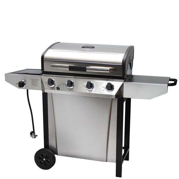 Thermos 4-Burner Liquid Propane Gas Grill with Side Shelves by Thermos