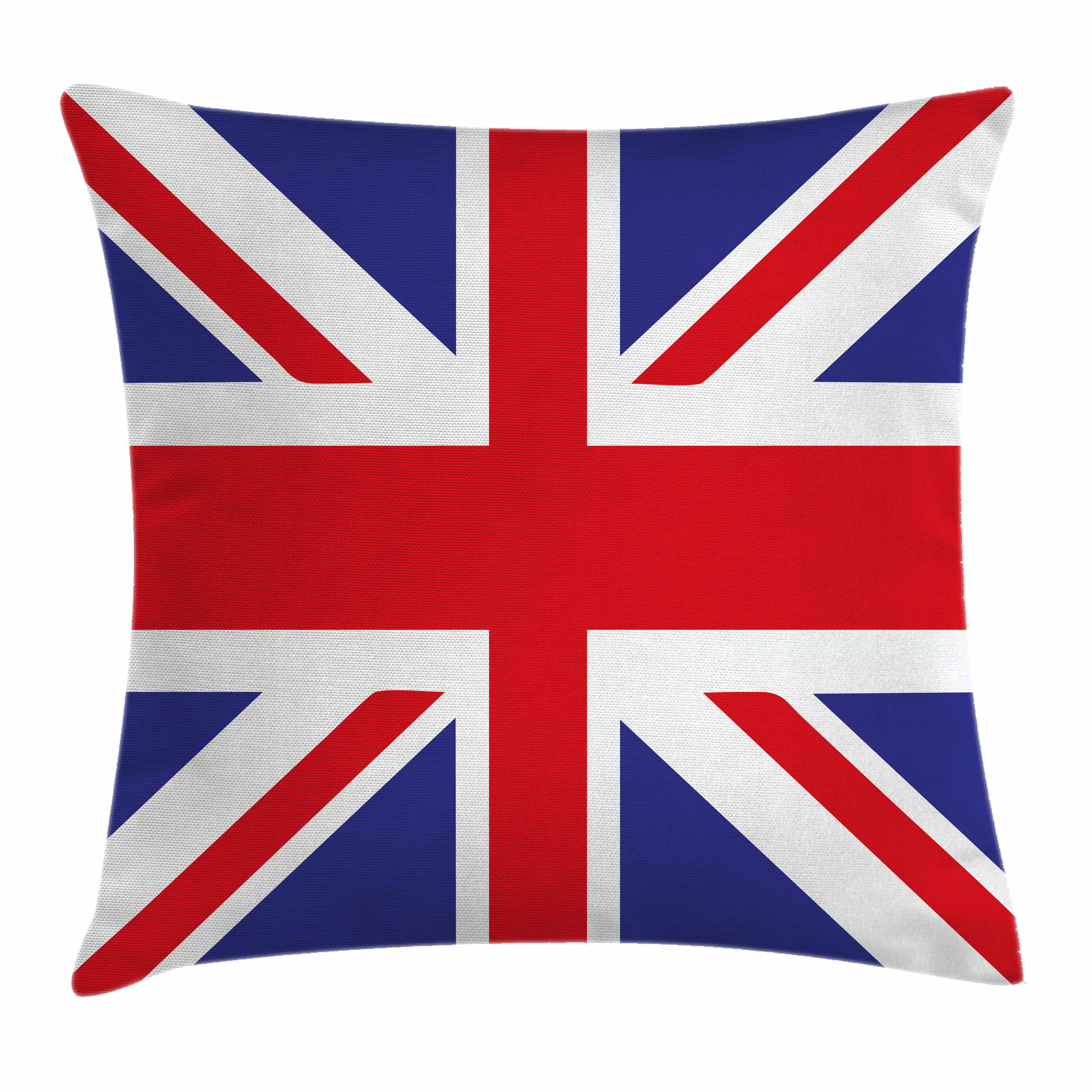 Ambesonne Union Jack British Loyal Symbol Square Pillow Cover