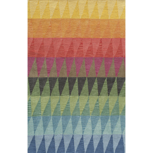 Eli Hand-Tufted Blue/Green/Yellow Kids Rug by Viv + Rae