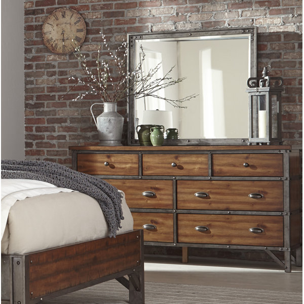 #1 Haverhill 7 Drawer Dresser With Mirror By Williston Forge Savings