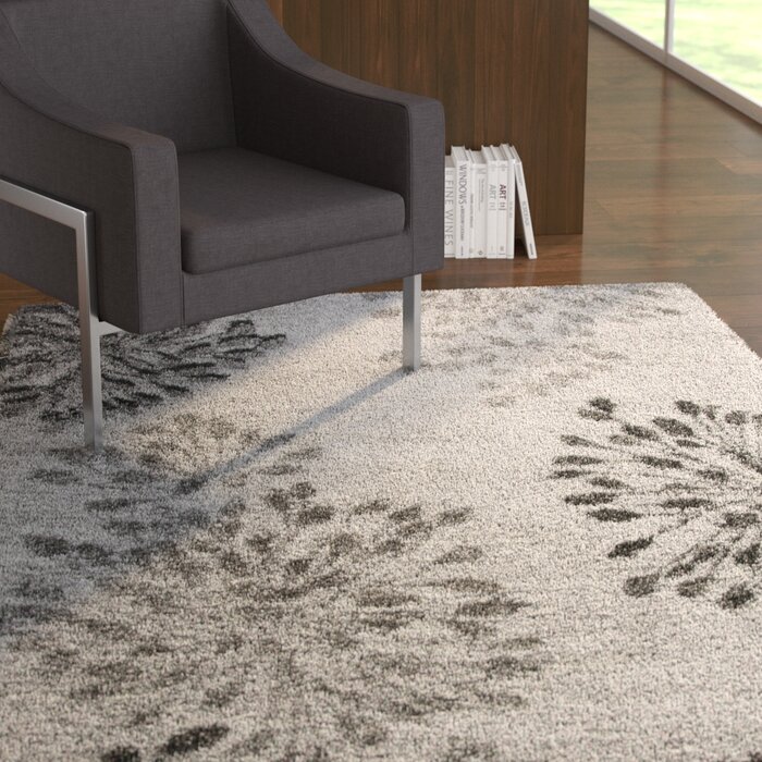 Thalia Grey Shag Area Rug