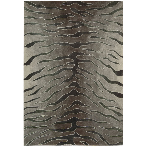 Dovewood Hand-Tufted Animal Print Area Rug by Bloomsbury Market
