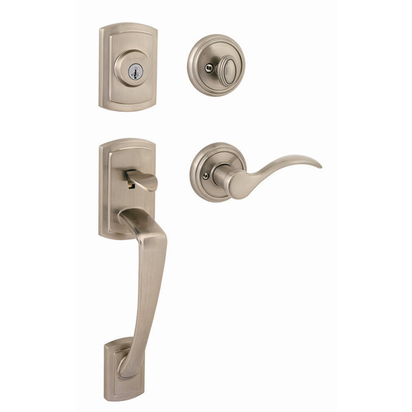 Nautica Single Cylinder Handleset with Tobin Lever Featuring SmartKey by Kwikset