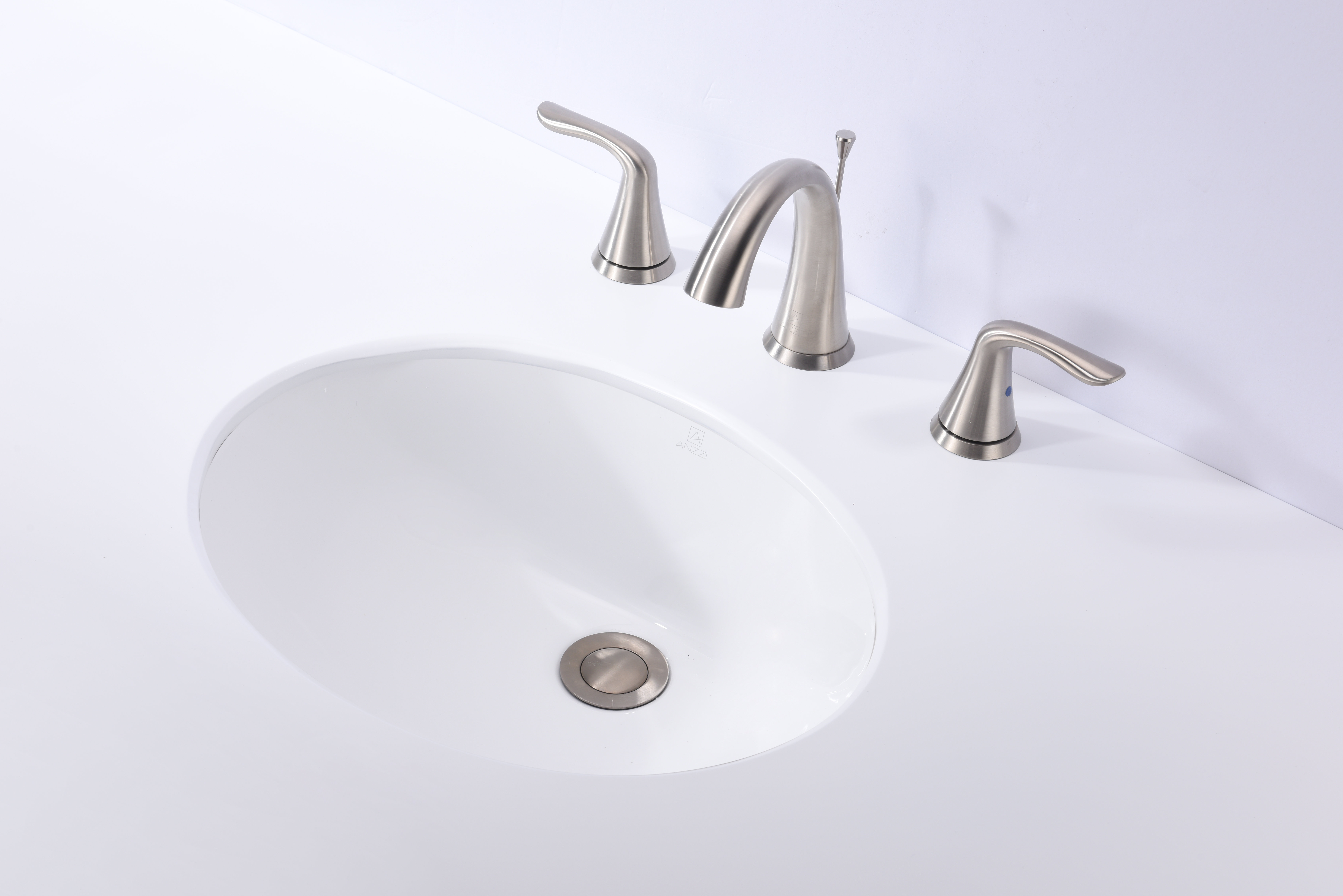 Anzzi Rhodes Series Vitreous China Circular Undermount Bathroom