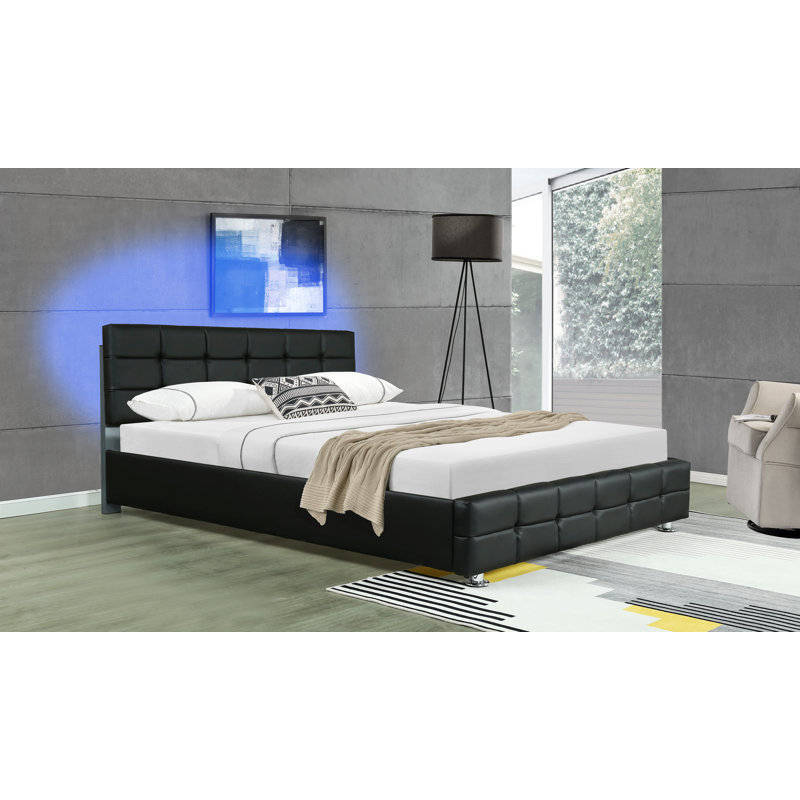 Orren Ellis Auti Tufted Upholstered Low Profile Platform Bed Reviews Wayfair