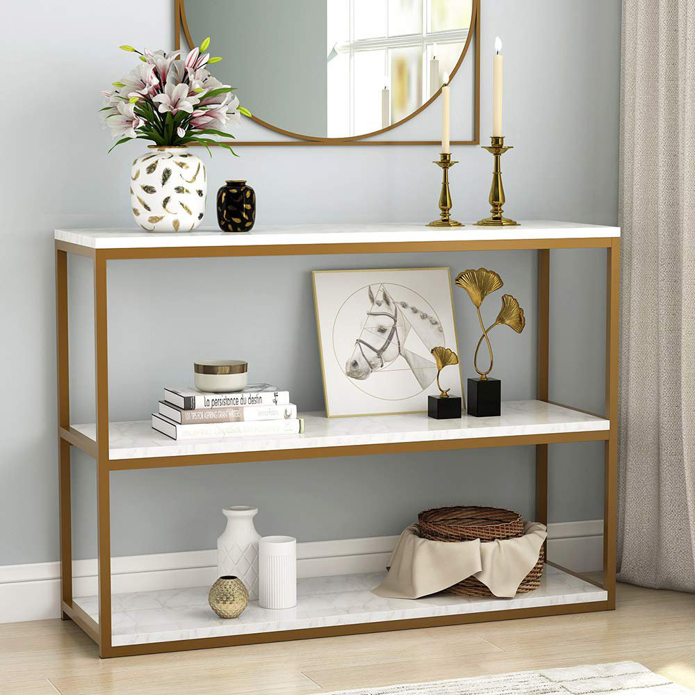 Mercer41 Brazoria 43 3 Console Table Reviews Wayfair Ca Mercer41 Brazoria 43 3 Console Table